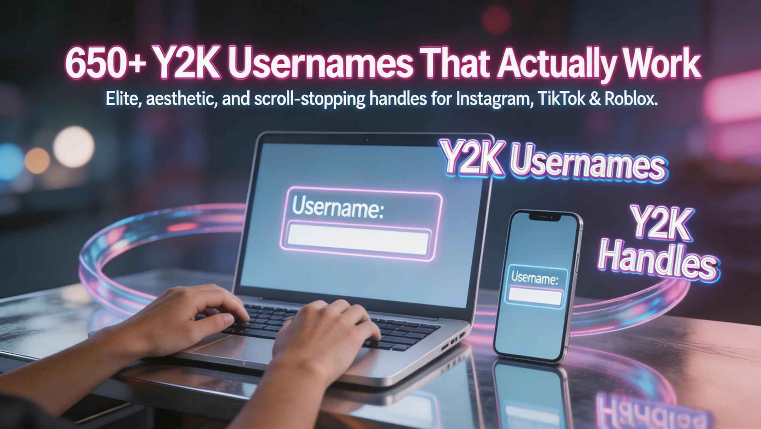 Y2K usernames for social media platforms