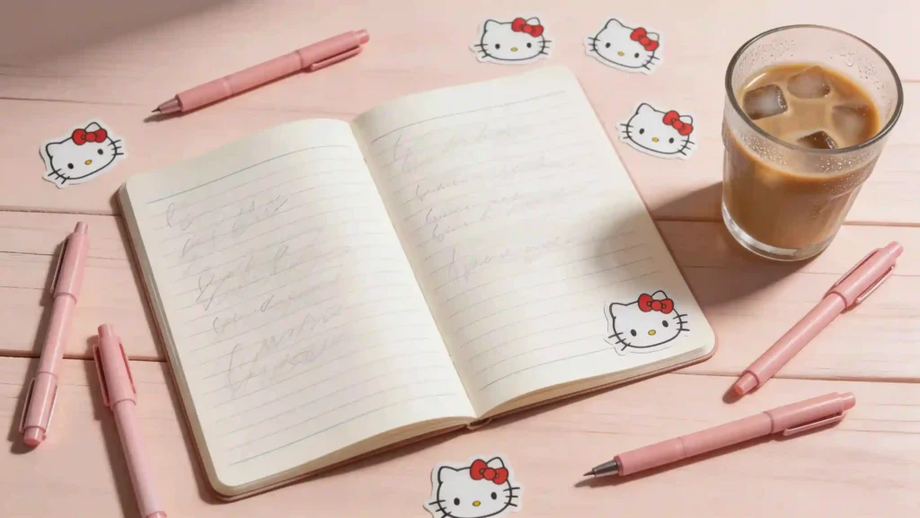 A block in which cute hello kitty usernames are listed.