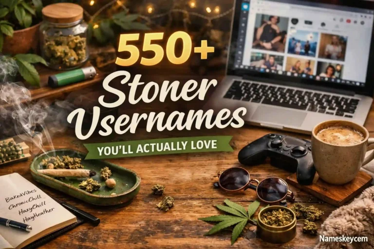 Stoner usernames and lifestyle items.