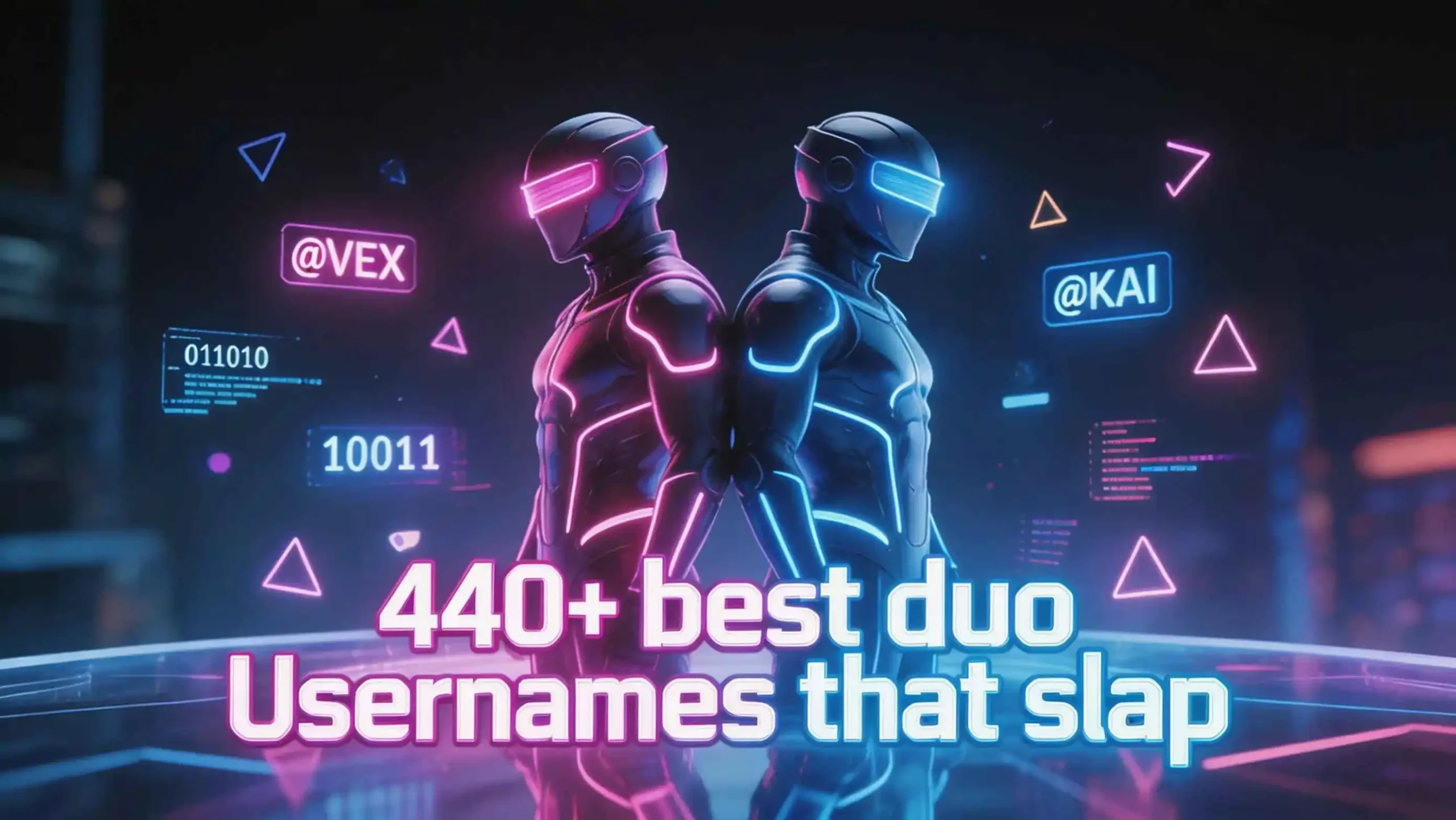 Futuristic duo with cool usernames
