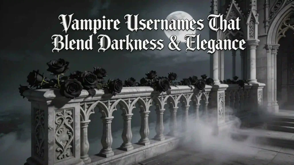 Aesthetic Vampire Usernames that blend darkness and elegance