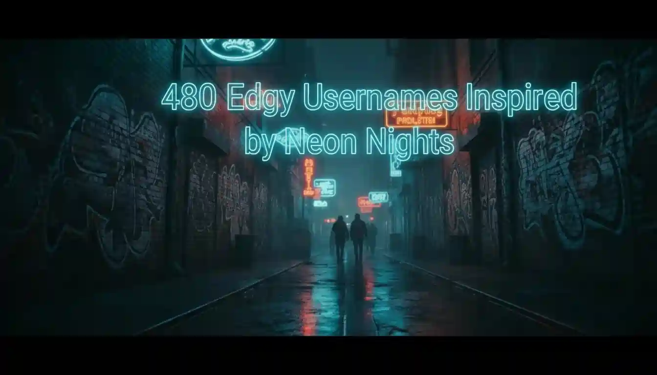 480 Edgy Usernames inspired by neon lights