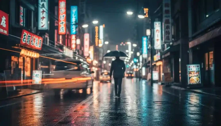 Japanese usernames with Neon Tokyo Night Aesthetic Background