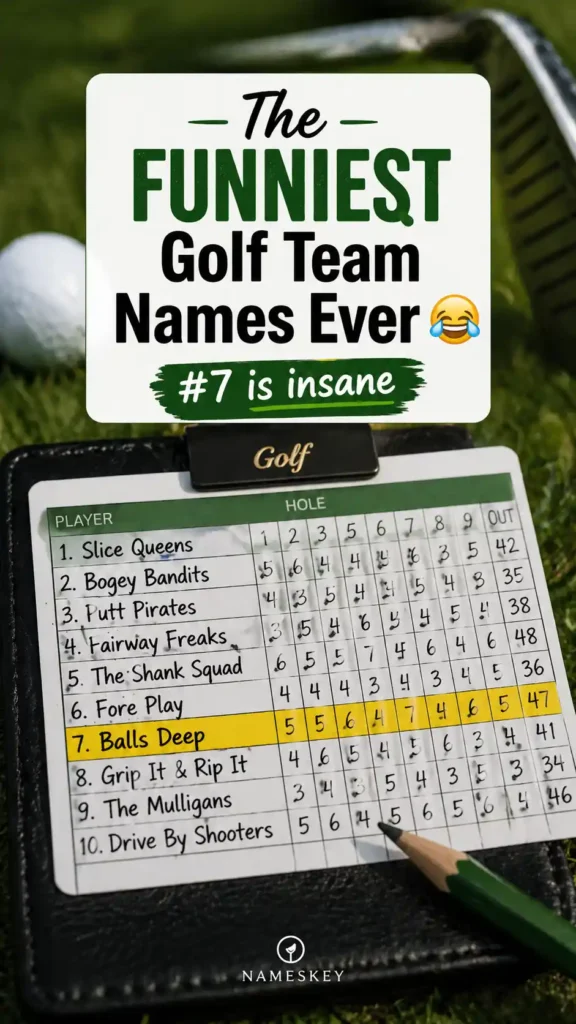 These are funniest golf team names 