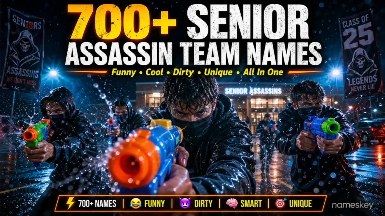 700+ senior assassin team names including funny, stealth, epic and jaw dropping.