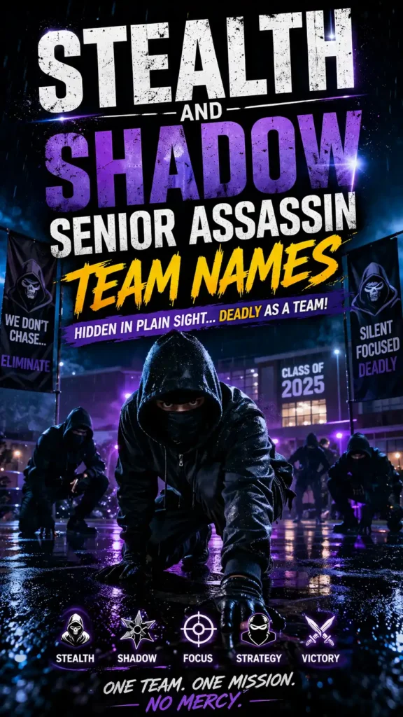 Stealth and Shadow Senior Assassin Team Names