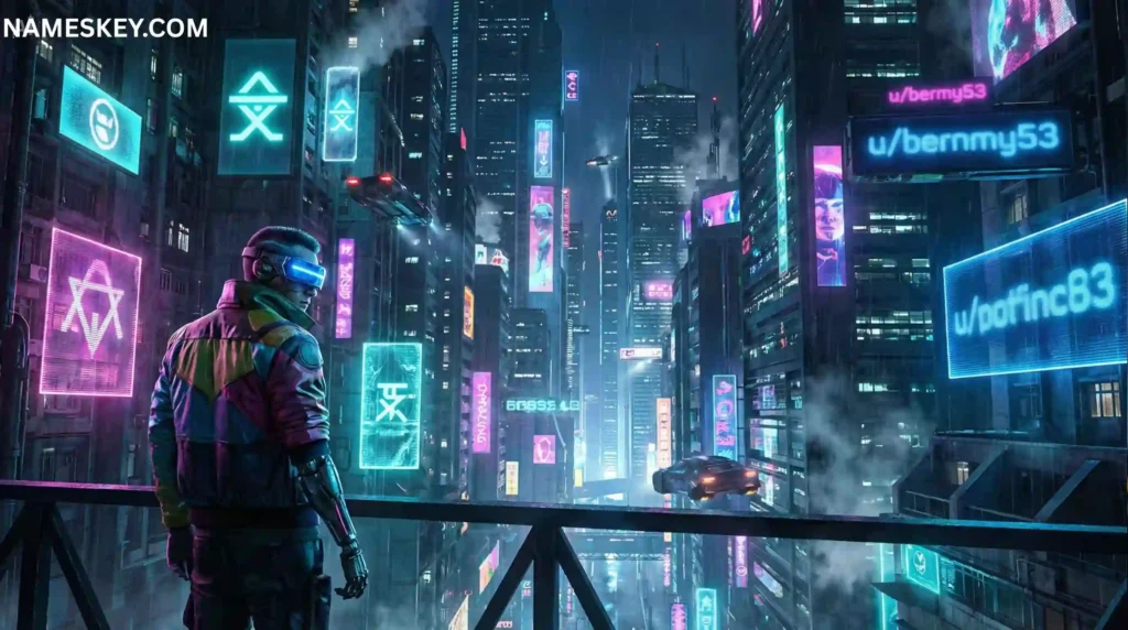 Cyberpunk names inspired from Y2k