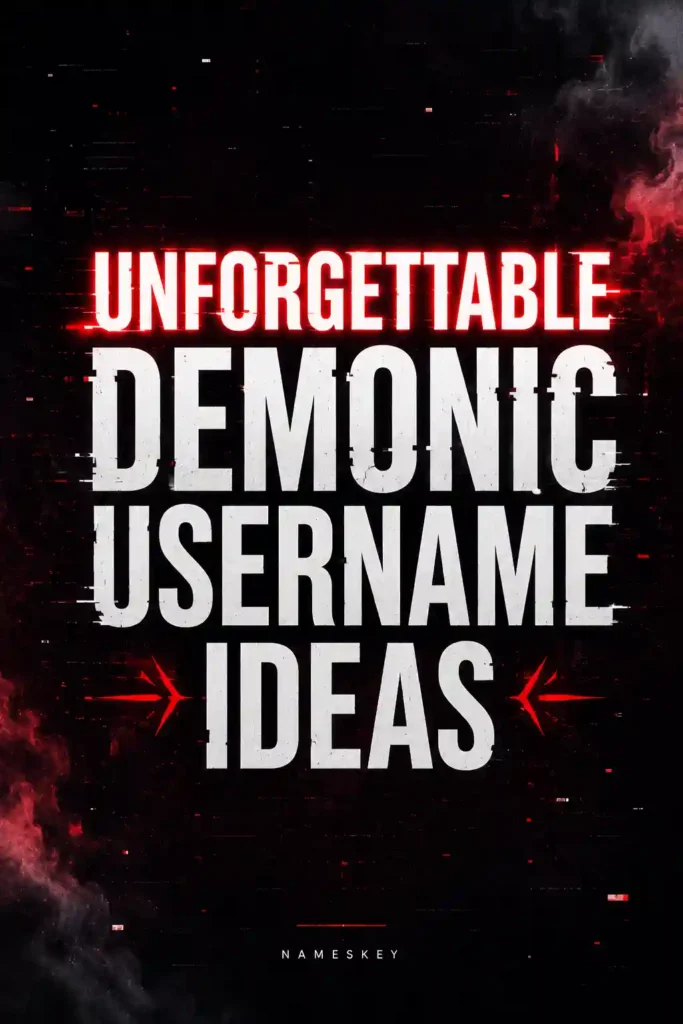 unforgettable demonic usernames