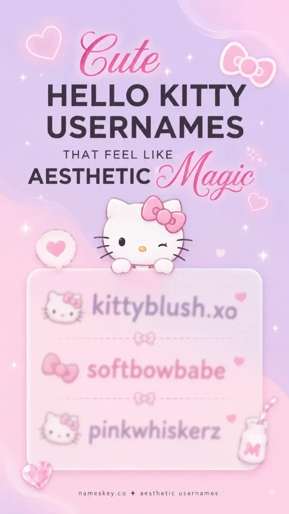 cute hello kitty usernames that feel like magic