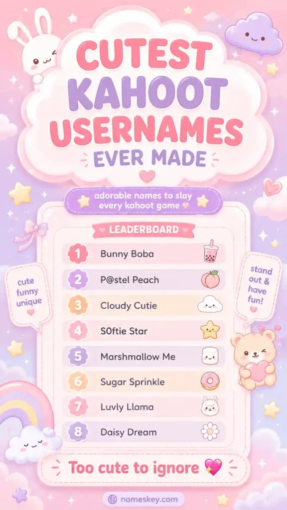 cutest kahoot usernames ever made