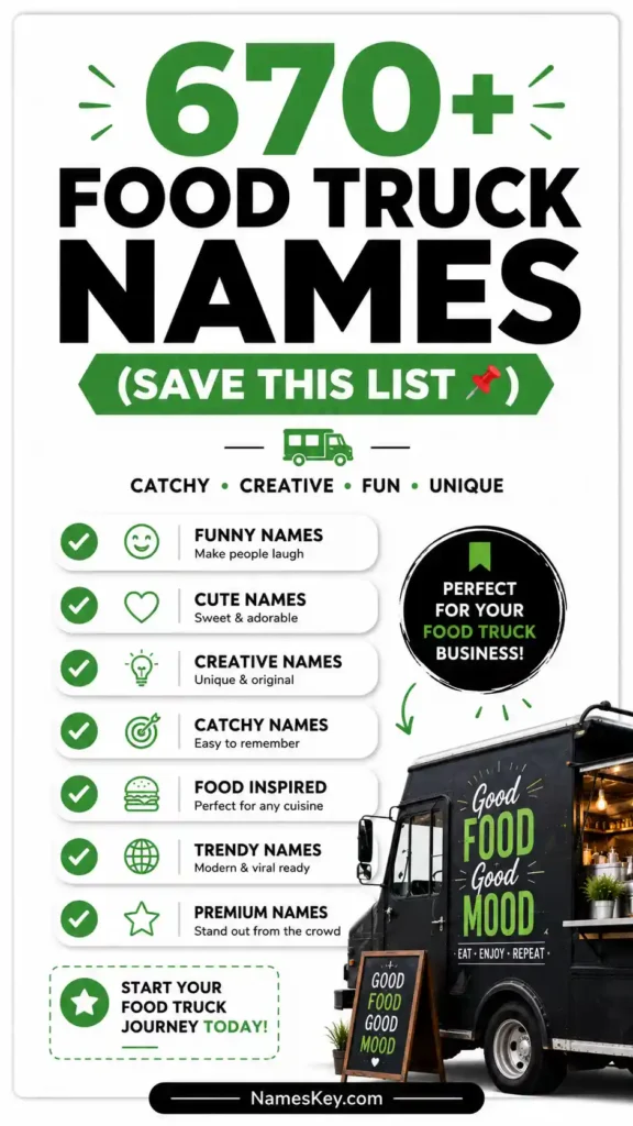 670+ minimal food truck names