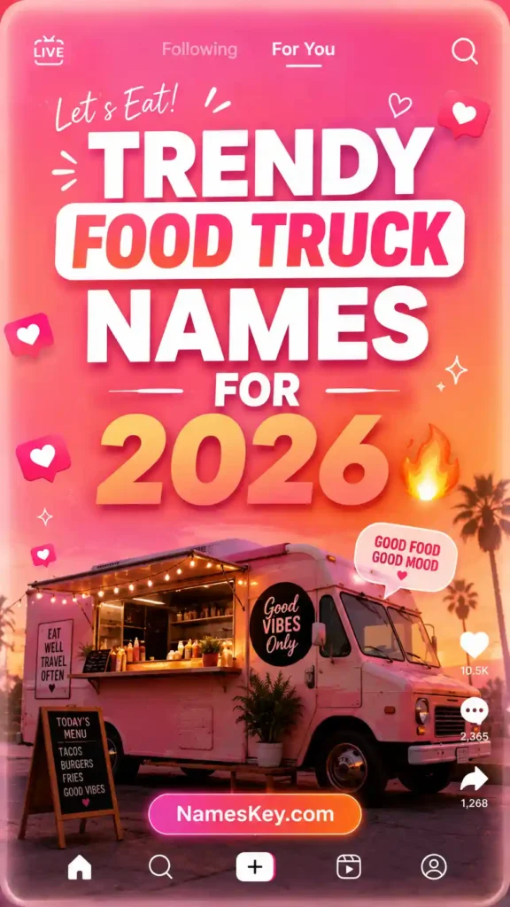 Trendy food truck names for 2026