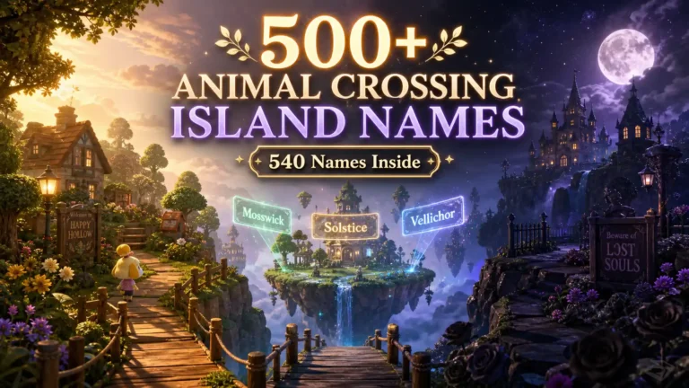 540 Animal Crossing Island Names that are really engaging
