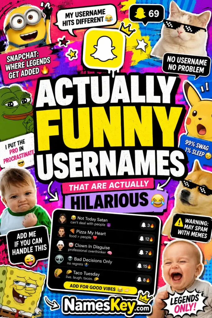 actually funny snapchat usernames