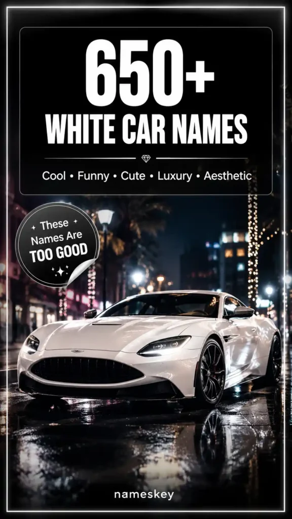 the ultimate list of white car names