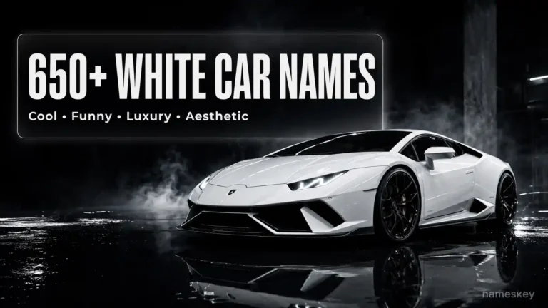 650+ white car names that are cool and funny.