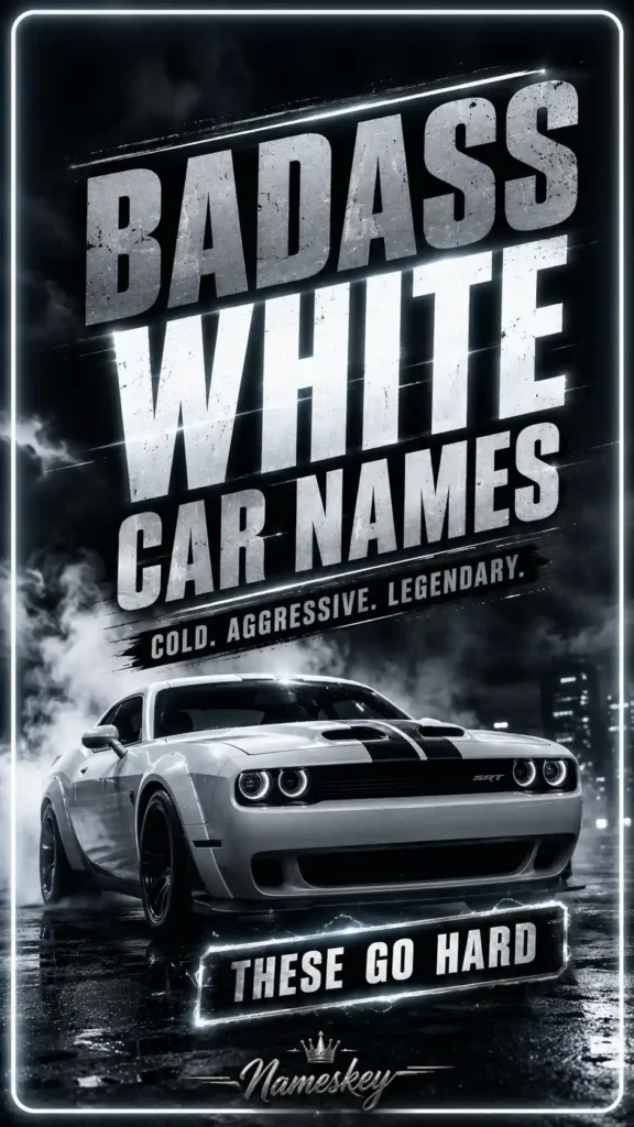 Badass white car names that are cold and aggressive