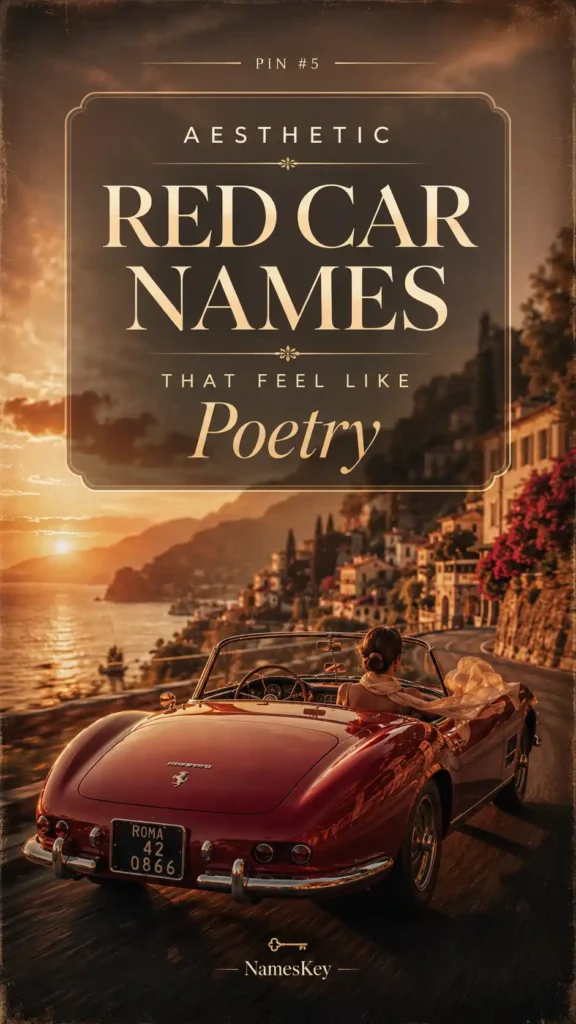 AESTHETIC RED CAR NAMES THAT FEEL LIKE POETRY