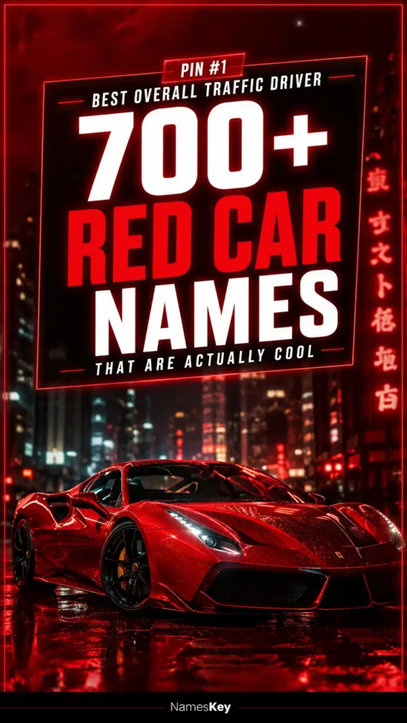 BEST OVERALL 700+ RED CAR NAMES