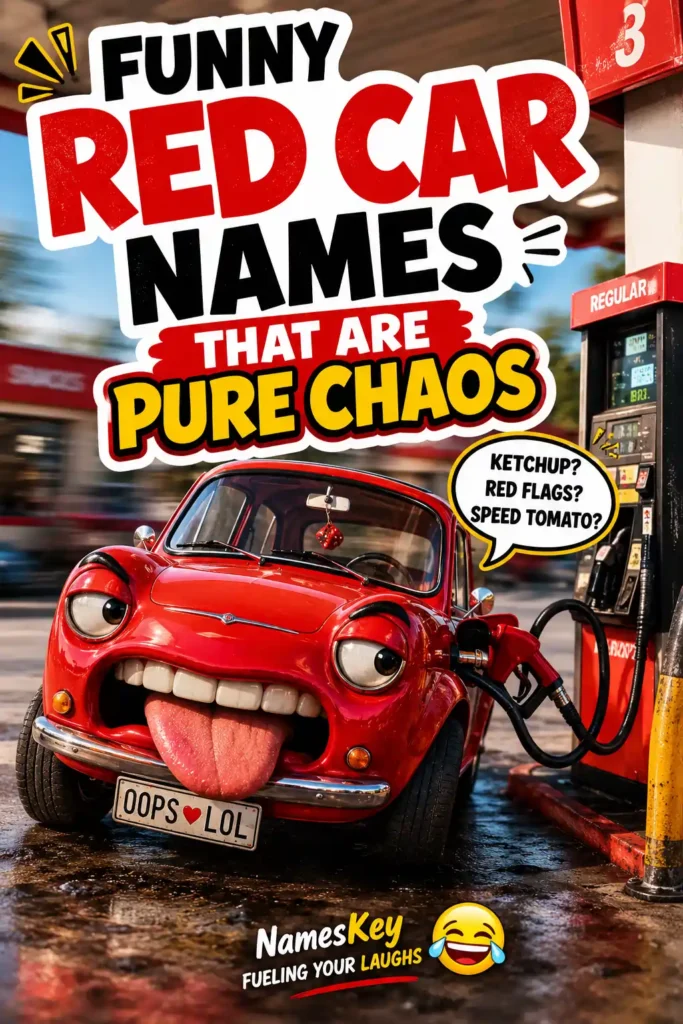FUNNY RED CAR NAMES THAT ARE PURE CHAOS