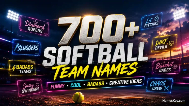 700+ softball team names