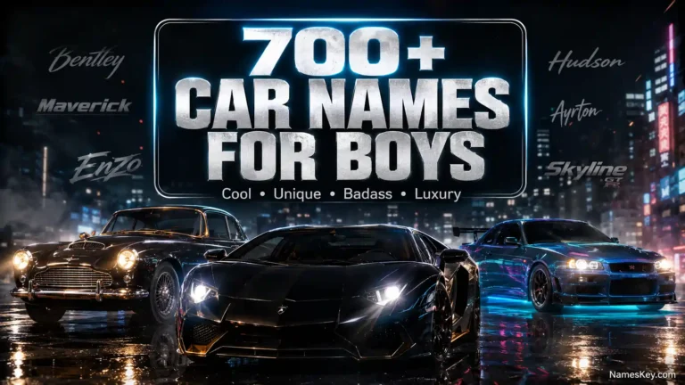 700+ car names for boys