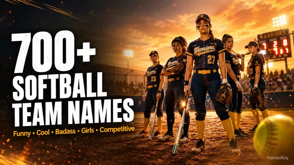 700+ softball team names that are funny cool and competitive