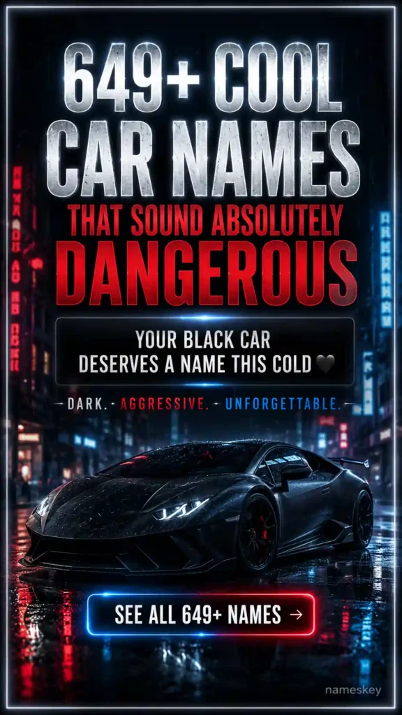 ultimate list of cool car names