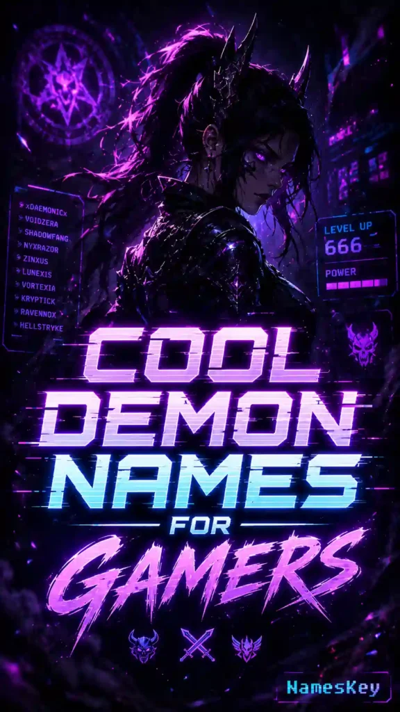 Cool demon names for girls who are gamers
