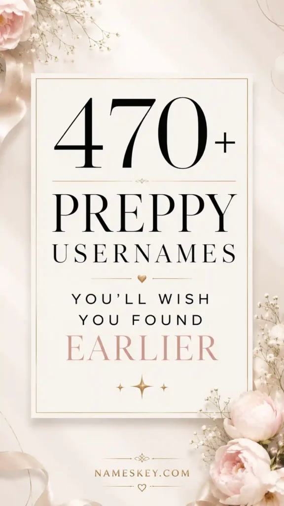 preppy usernames you will wish you found earlier