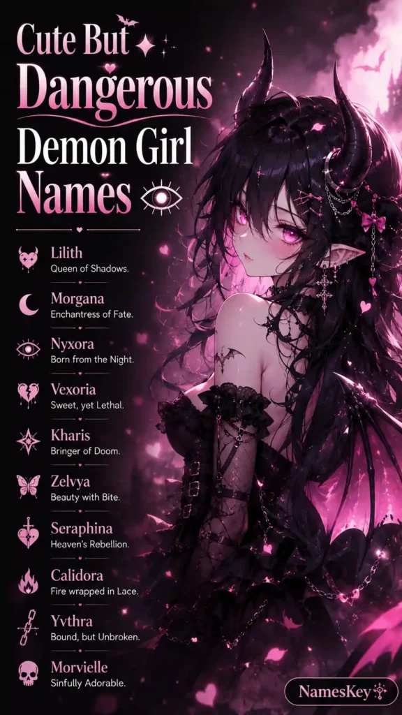 cute but dangerous demon girl names