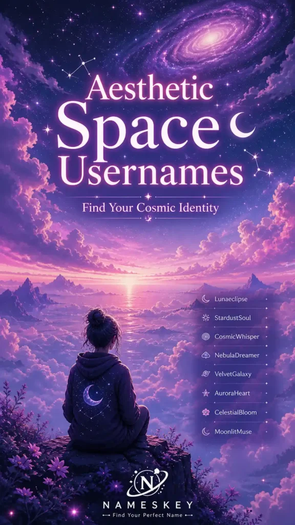 Aesthetic space usernames