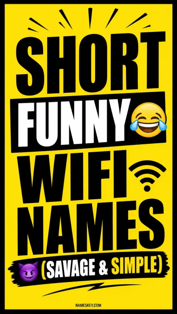 Short funny wifi names that are savage but simple