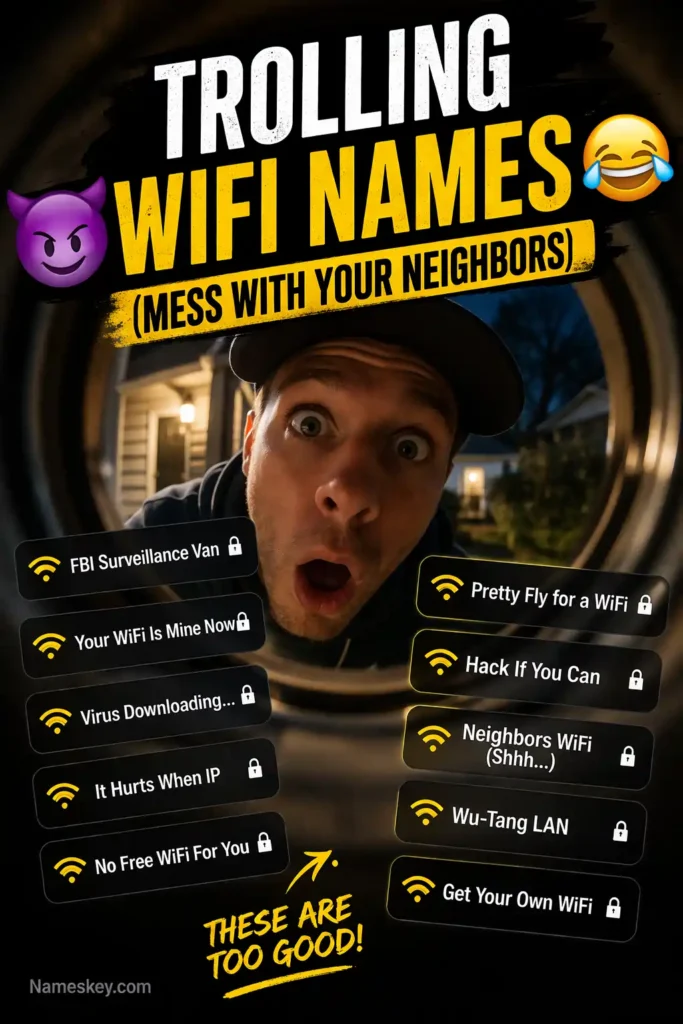 Funny wifi names to troll your neighbors