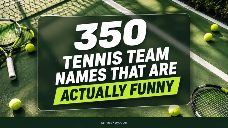 350+ tennis team names that are actually funny