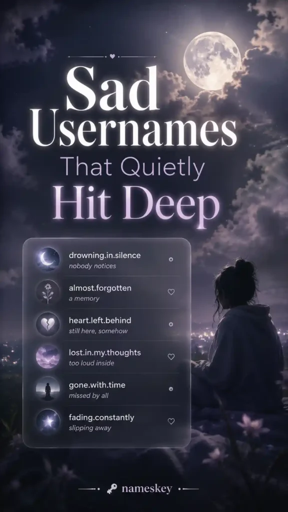 Aesthetic sad usernames