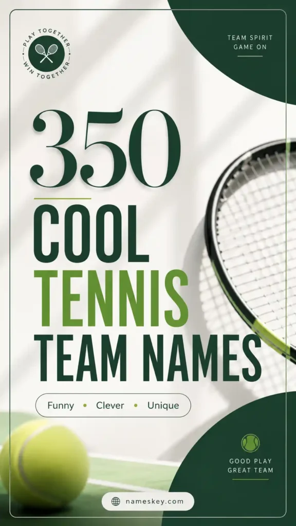 cool tennis team names
