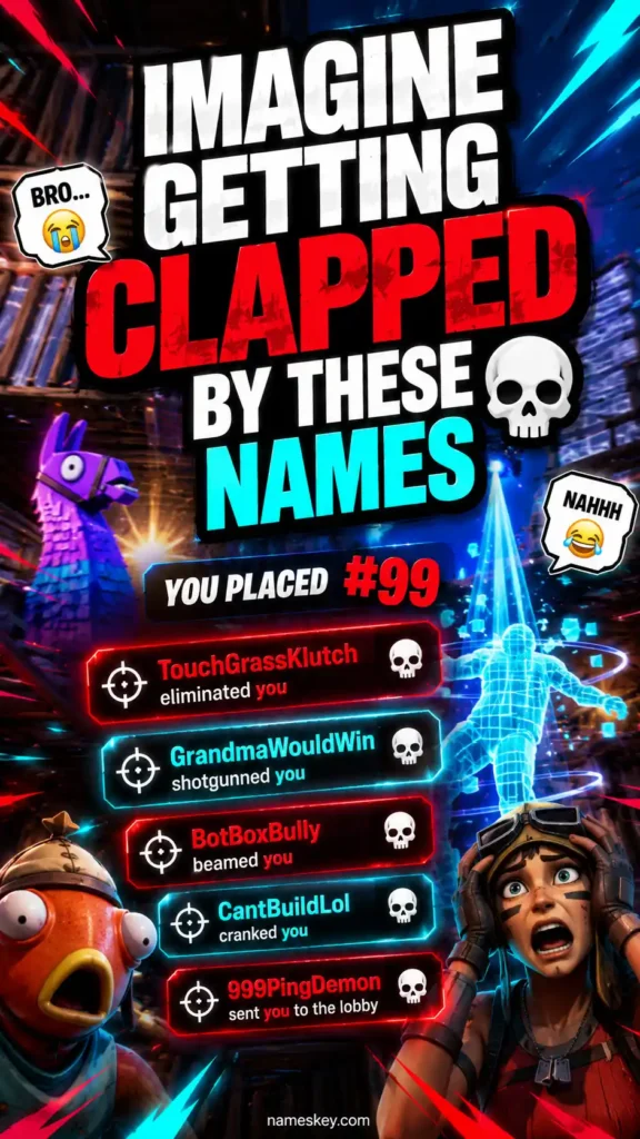 imagine getting clapped by these fortnite names