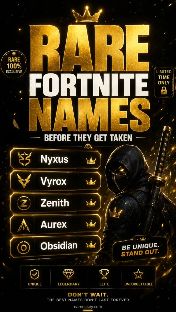 rare and unique fortnite names