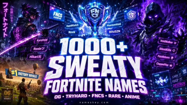 sweaty fortnite names