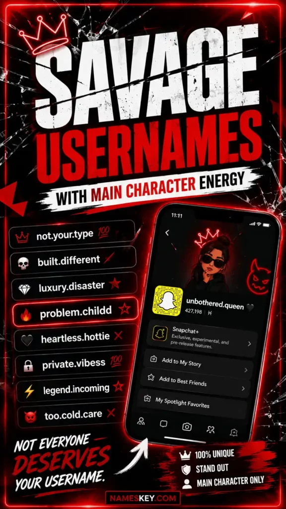 savage snapchat usernames for girls