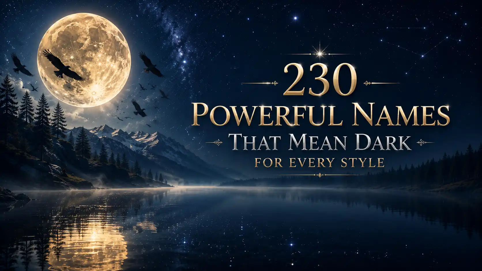 230 POWERFUL NAMES THAT MEAN DARK