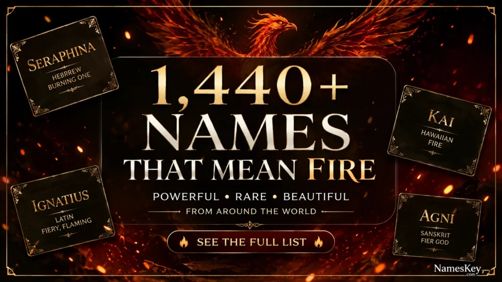 1440+ names that mean fire powerful rare and beautiful