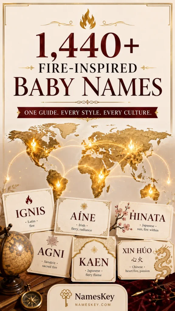 1440+ fire inspired baby names