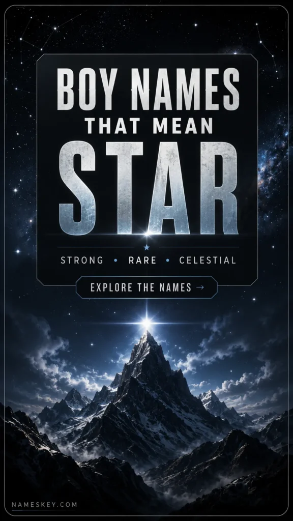 Masculine names that mean stars and these picks are for boys