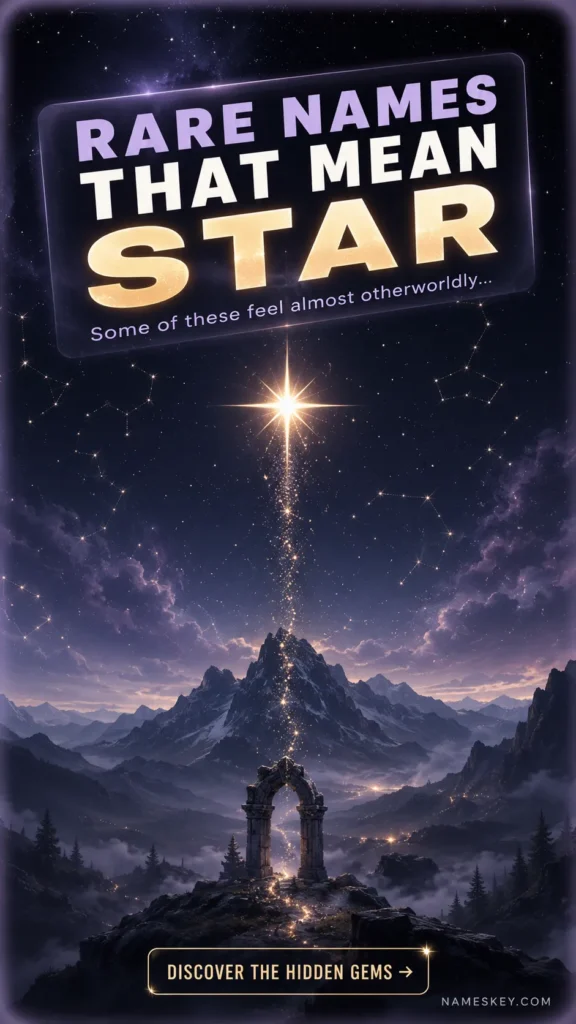 Rare names that mean star and some of those feel almost otherwordly