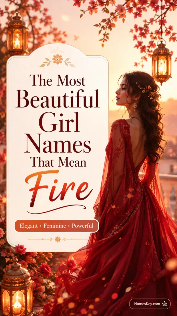 The most beautiful girl names that mean fire