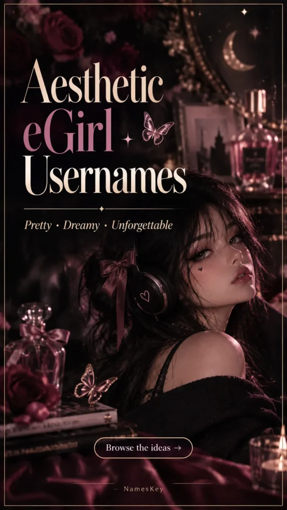 A beautiful track of aesthetic egirl usernames