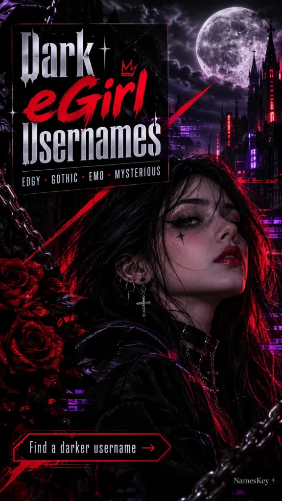 Here are some dark egirl usernames for gothic girls