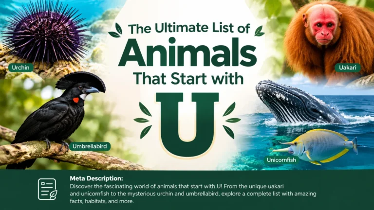 Discover the ultimate list of animals that start with U, including unique species, fascinating facts, habitats, and examples from around the world.
